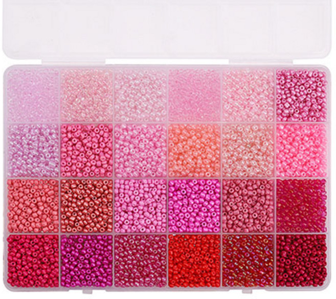 윰스 24색 DIY 비즈공예 세트, 레드, 1세트