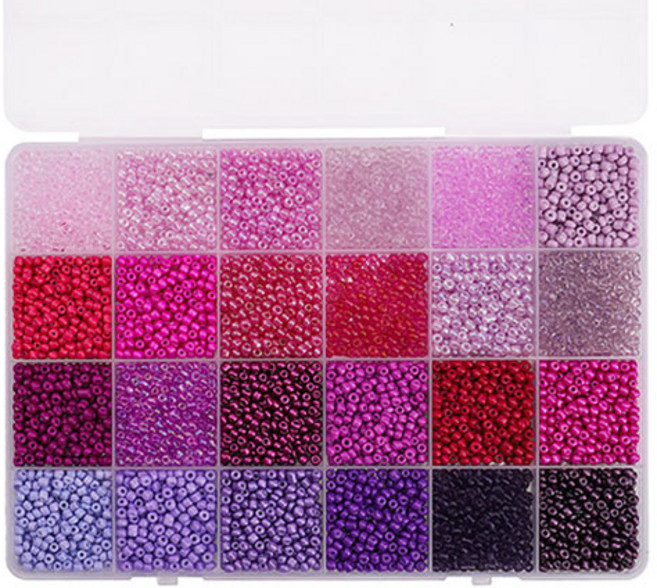 윰스 24색 DIY 비즈공예 세트, 퍼플, 1세트