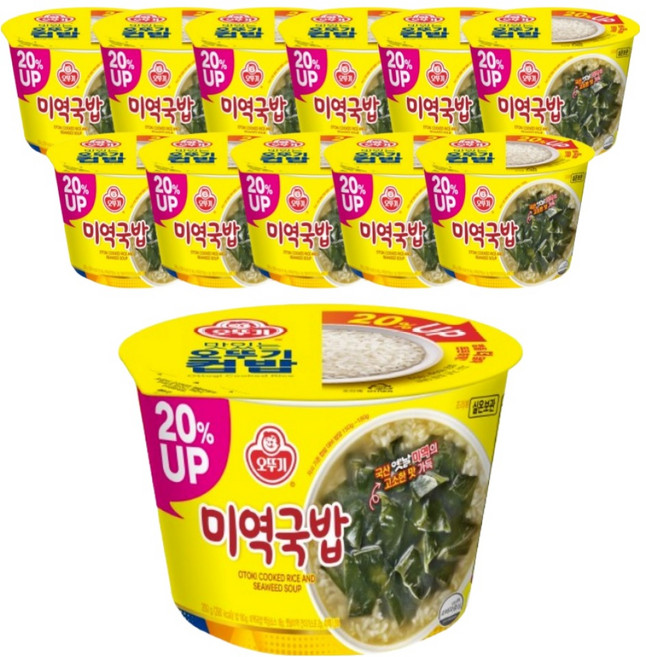 오뚜기 컵 미역국밥, 200g, 12개
