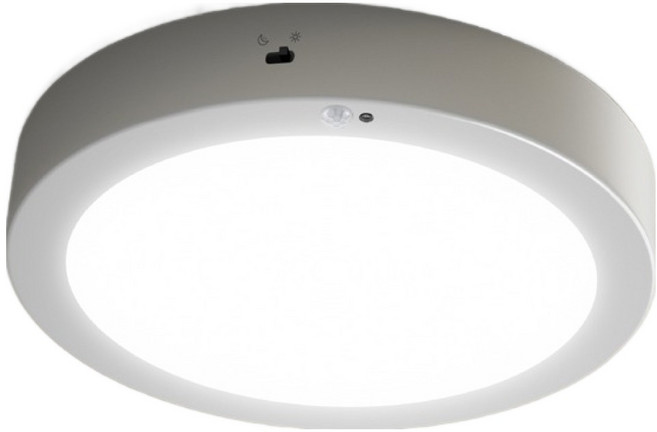 오스람 LED 20W 플리커프리 원형 센서등, 1개, 화이트 + 주광색