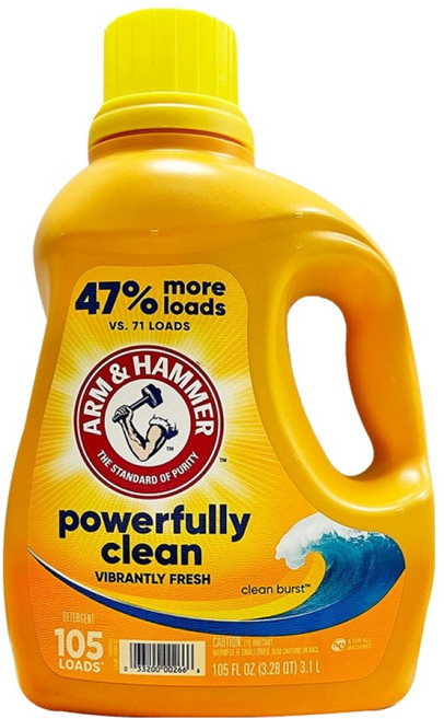 ARM&HAMMER 強效濃縮洗衣精 添加小蘇打, 3100ml, 1桶