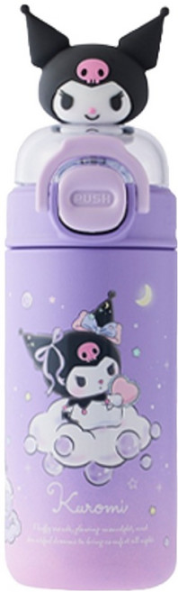 락앤락 스쿨핏 산리오피규어 원터치 텀블러 쿠로미 LHC3347VOL_SR, 바이올렛, 320ml, 1개