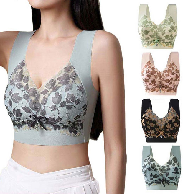 투이스타 레이스 큰가슴 풀컵 심리스 브라 4종 세트