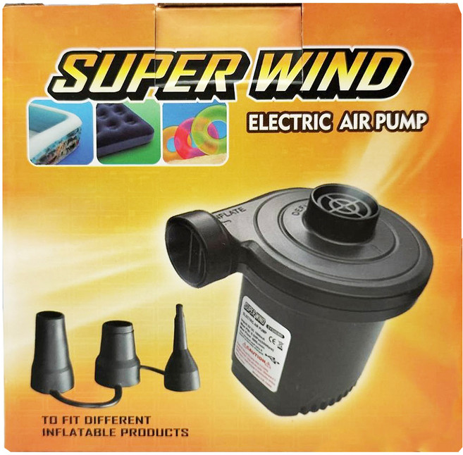 SUPER WIND 好威風 強力電動充氣機 高效能蓄電型, 黑色, 1個