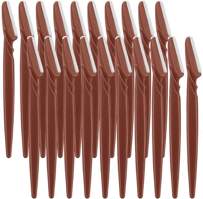 딥톡 페이스 쉐이빙 눈썹칼 DT0986, 20개, 브라운