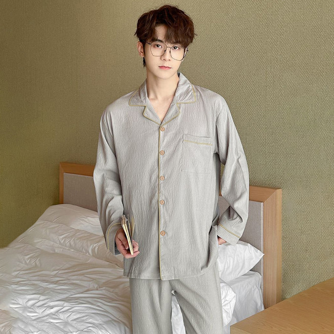 Beauty in Beauty 男款Day Button睡衣 長袖長褲套裝