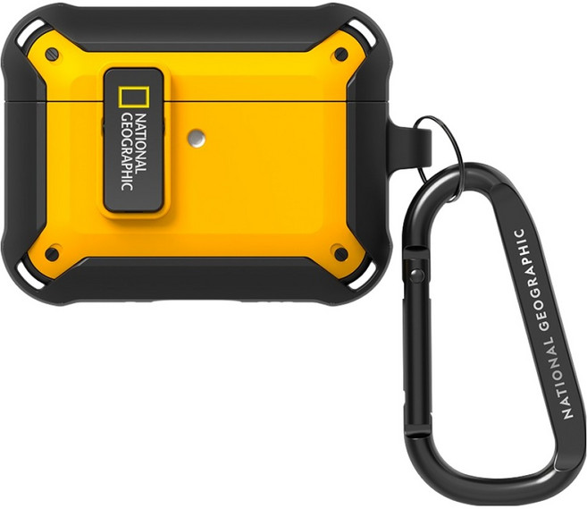 스킨플레이어 내셔널지오그래픽 에어팟 프로 3 러기드 범퍼 락 케이스, 에어팟프로3, 옐로우, 1개