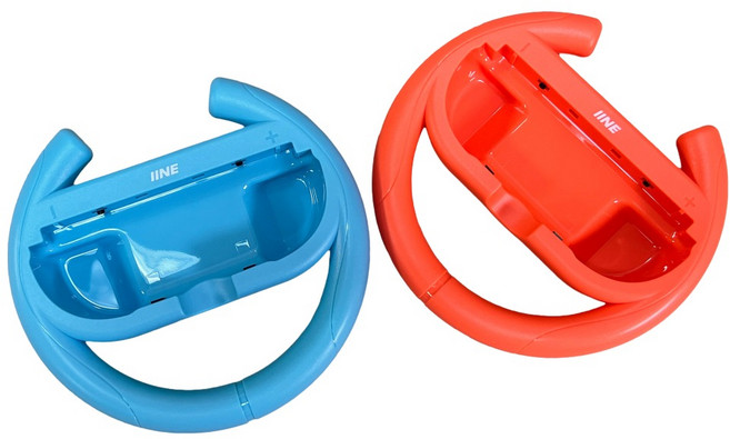IINE 良值 SWITCH 2 用半圓方向盤, 橙色 + 藍色, 2個, L1079