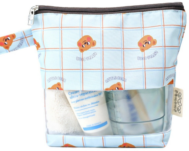 세맘스 방수 투명 TPU 수건 파우치, 꾸몽 블루