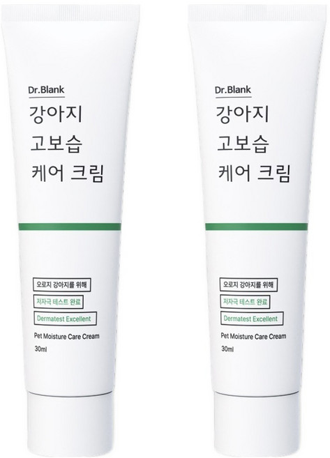 닥터블랭크 강아지 고보습 케어 크림, 30ml, 2개