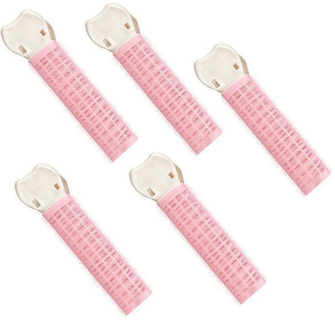 딥톡 볼륨업 클립 헤어롤 DT0990, 5개, 핑크