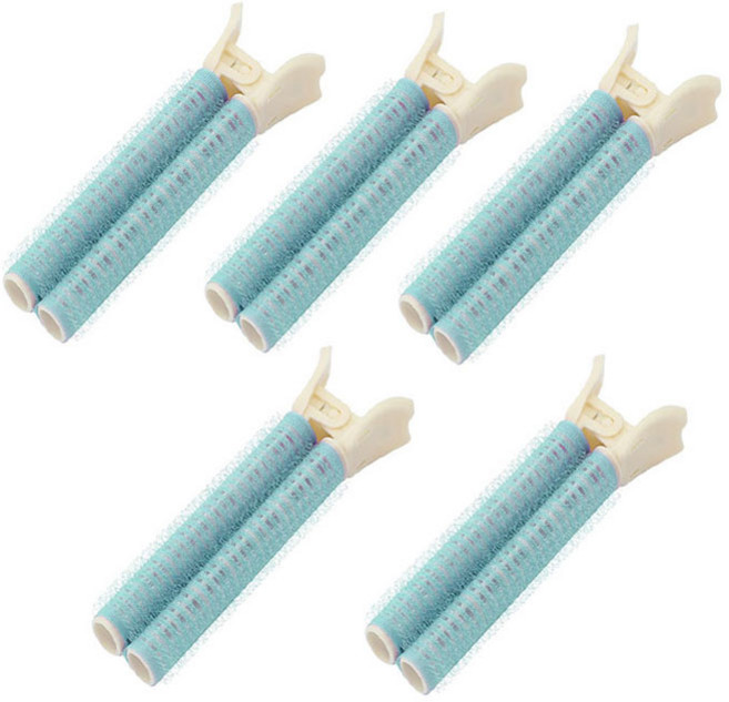 딥톡 볼륨업 클립 헤어롤 DT0990, 5개, 그린