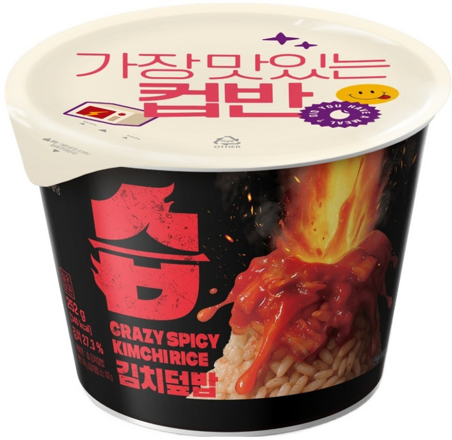 CJ제일제당 습 김치덮밥 컵밥, 1개, 252g