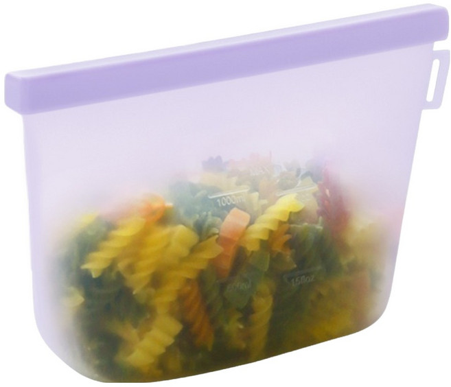 네이쳐리빙 릴리브 더블락 실리콘 지퍼백 퍼플, 1000ml, 1개입, 1개