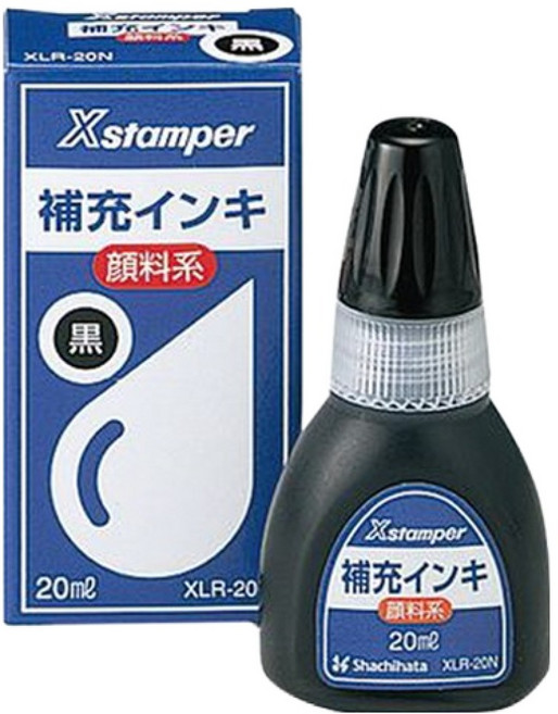 사치하타 만년도장 리필잉크 대용량 XLR-20N, 검정, 20ml