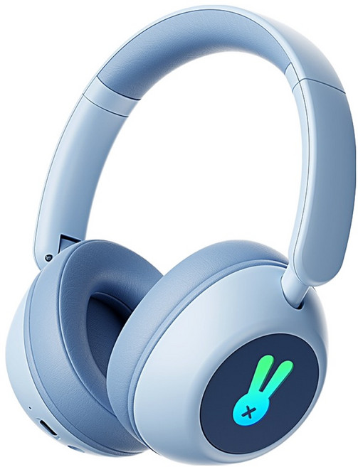 디알고 블루투스 LED 청력 보호 키즈 헤드폰, 블루, DRGO-BH10CK