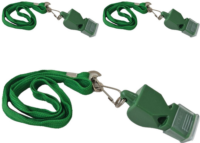 T렉스 컬러 휘슬 호루라기, 3개, 진그린