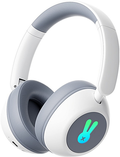디알고 어린이안전 청력보호 LED 블루투스6.0 유무선 키즈헤드폰 BH10CK, 화이트, DRGO-BH10CK