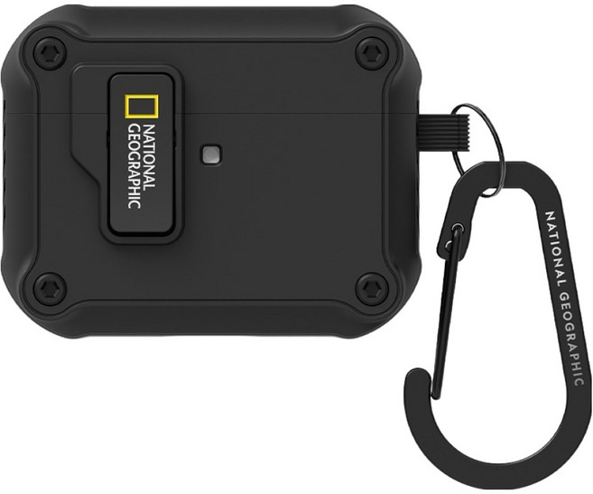 스킨플레이어 내셔널지오그래픽 에어팟 프로 3 러기드 범퍼 오토락 케이스, 에어팟프로3, 블랙, 1개