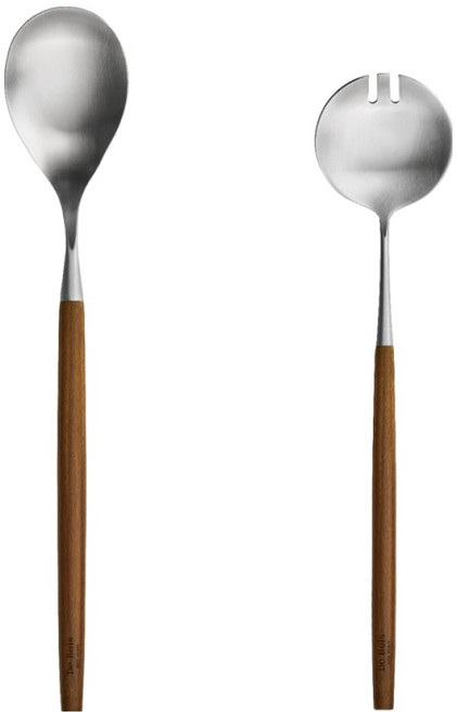 드부아 아벨리아 조리도구 2종세트, 혼합색상, 1세트, 볶음스푼 + 샐러드포크