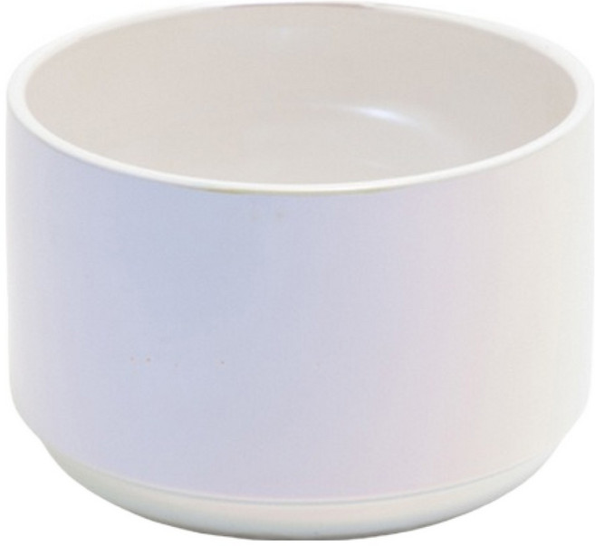 微笑陶瓷花盆, 白色, 1個