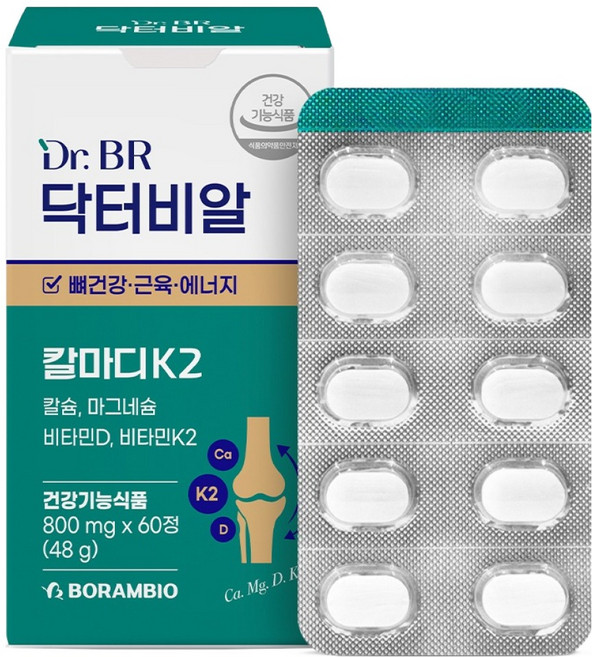 Dr.BR 鈣鎂D K2 48g, 1個, 60錠