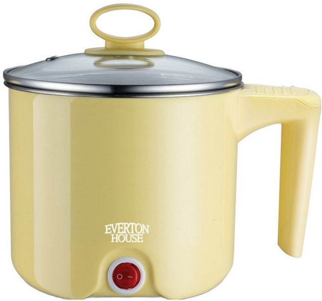 에버튼하우스 보니타 전기 라면 멀티 포트 1L, EHHL-RP45772B(옐로우)