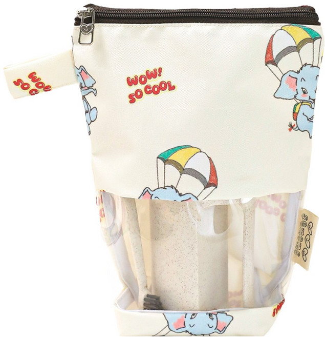 세맘스 방수 투명 TPU 양치컵 파우치, 엘리 플라잉