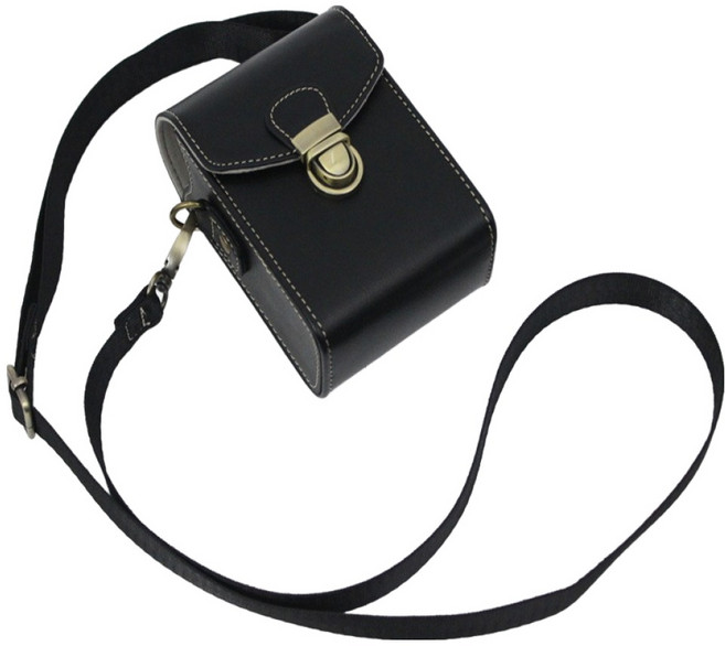 스테디얼 레트로 디지털 카메라 가죽 가방, 블랙, 1개
