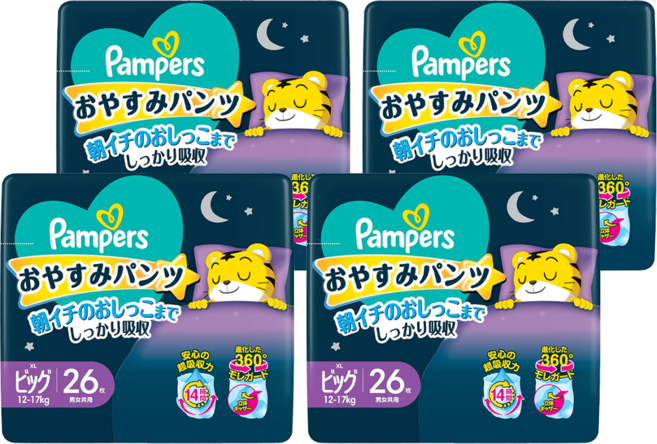 Pampers 幫寶適 巧虎安睡褲/拉拉褲/尿布 12~17kg, XL, 104片