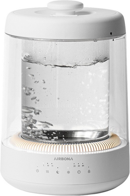 에어보나 무드등 대용량 유리 가열식 가습기 4L, 화이트, AB-C520WH