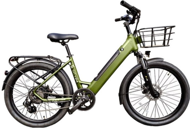 이지라이드 City-20 36V 500W 10Ah 이륜전기자전거 고객적접설치, 아미그린, 알루미늄