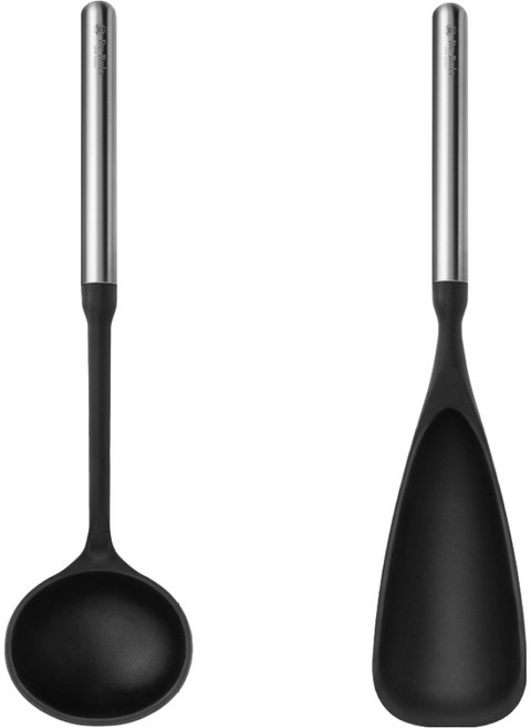 De Bois Eclat 矽膠廚具2件組, 混合顏色, 1套, 湯勺 + 多功能匙