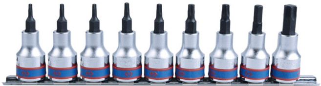 KING TONY 金統立 專業級工具 DR星型BIT套筒3/8吋9件組 KT3109PR8, 1套, 星型BIT套筒