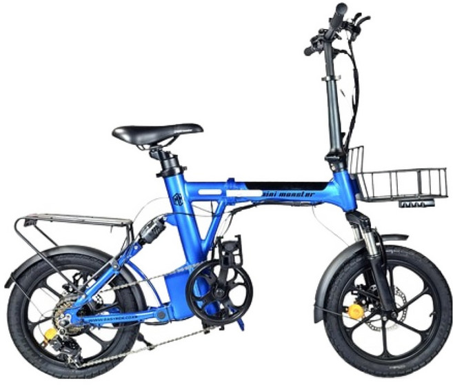 이지라이드 미니몬스터 16 36V 350W 10Ah 전기자전거 고객직접설치, 알루미늄, 블루