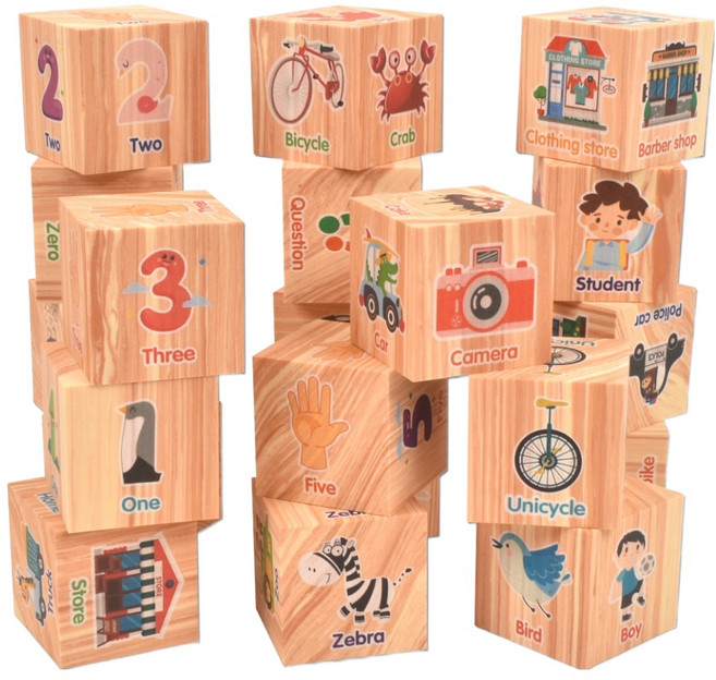 오즈토이 EVA 스펀지 소프트 쌓기 학습 블록 20p 세트, 그림, 1세트