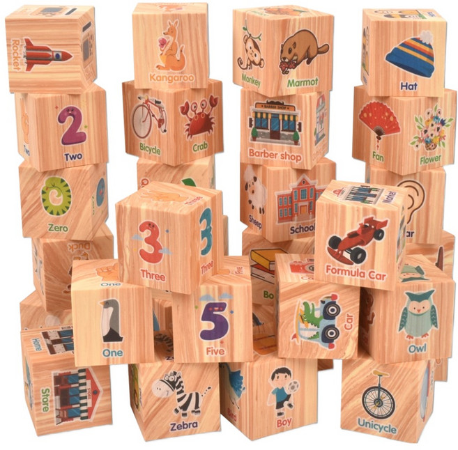 오즈토이 EVA 스펀지 소프트 쌓기 학습 블록 30p 세트, 그림, 1세트