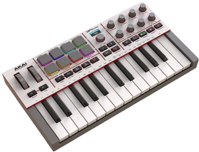아카이 USB 마스터키보드 MPK Mini MK4 B, 그레이, 1개