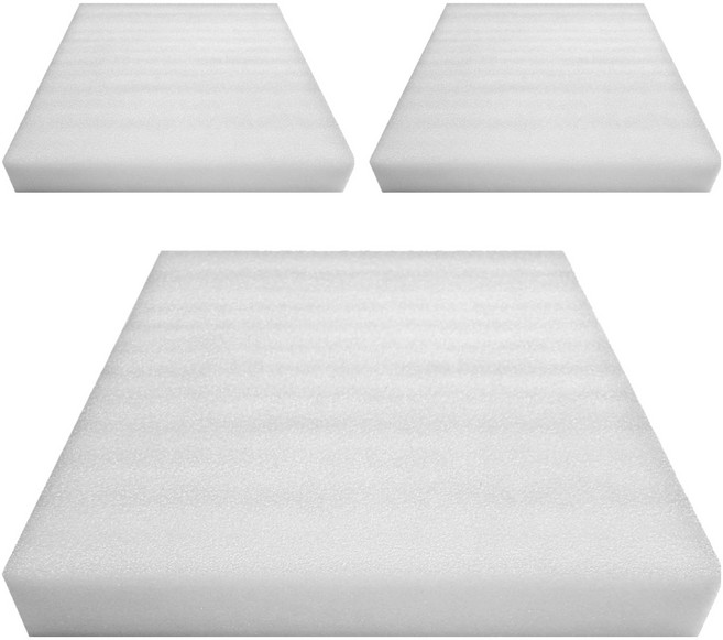 디와이엔텍 PE폼 완충재 단열재 발포지 50 x 50 x 2 cm, 화이트, 3개