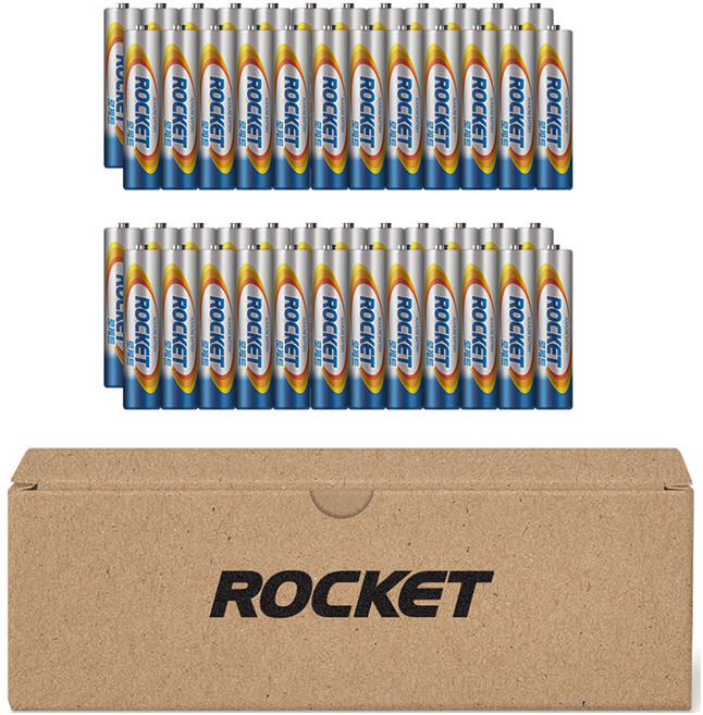 로케트 알카라인 AAA 건전지, 48개입, 1개