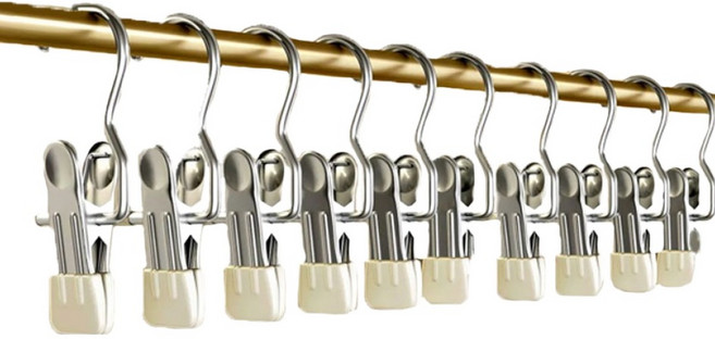 미누네 집게 옷걸이, 화이트, 10개