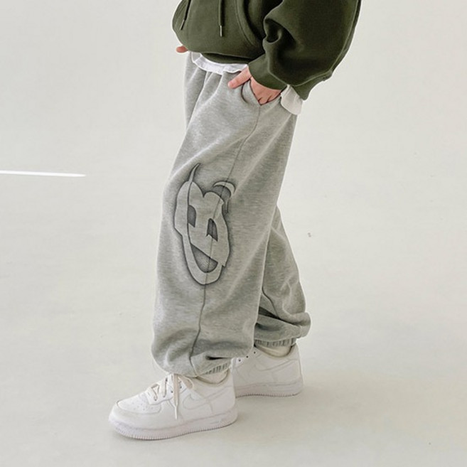 BerryCloset 青少年刷毛Squid Crew束口褲