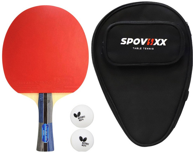 버터플라이 쉐이크 탁구라켓 티모볼 1000 + 스포빅스 케이스 세트, 1세트, TIMO BOLL_SPC