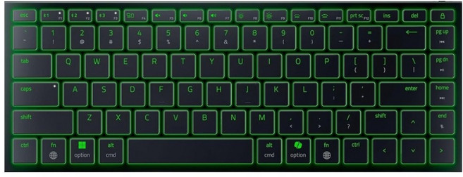 RAZER 雷蛇 1-Razer Joro 藍牙無線鍵盤, 黑色, RZ03-02360100-R3M1, Razer 超薄矮軸