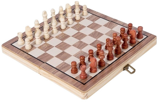 라펠로 프리미엄 원목 접이식 자석 체스판 체스 세트 30 x 30 cm, 혼합색상, 1세트