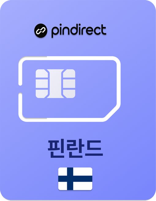 핀다이렉트 핀란드 유심칩, 1개, 6일, 매일 500MB 소진시 저속무제한