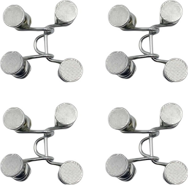 쿠말 바지 허리 줄임 조절 클립, 4개, 실버