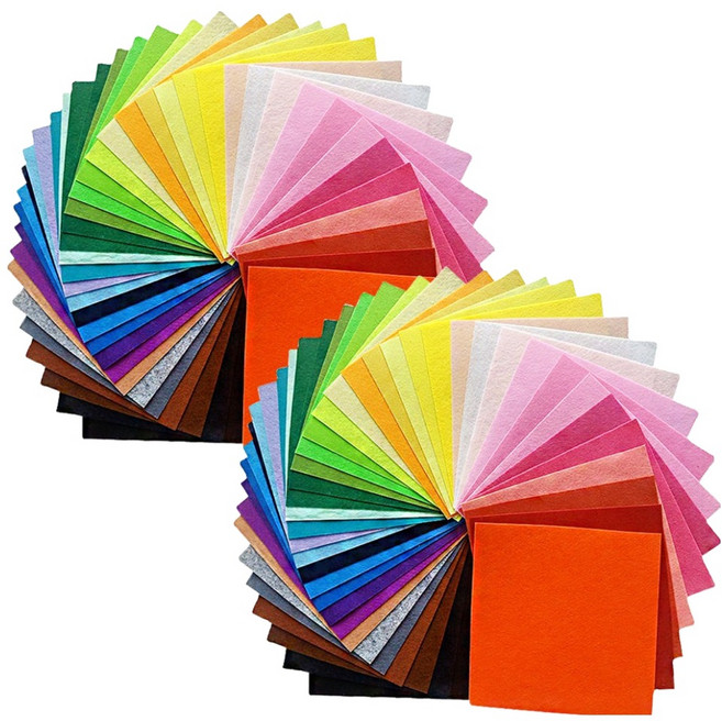 쿠말 컬러 미니 펠트지 부직포 비접착식, 40색, 2세트