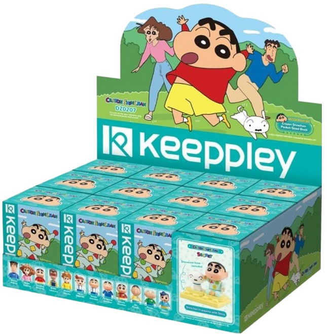 keeppley 짱구 미니 블럭 피규어 랜덤발송, 12개