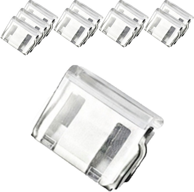 쿠말 바지 밑단 끌림 방지 고정 클립, 투명, 10개